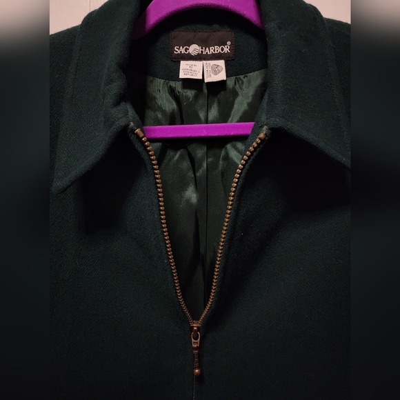 Sag Harbor Green 100% Wool Jacket - Picture 5 of 5